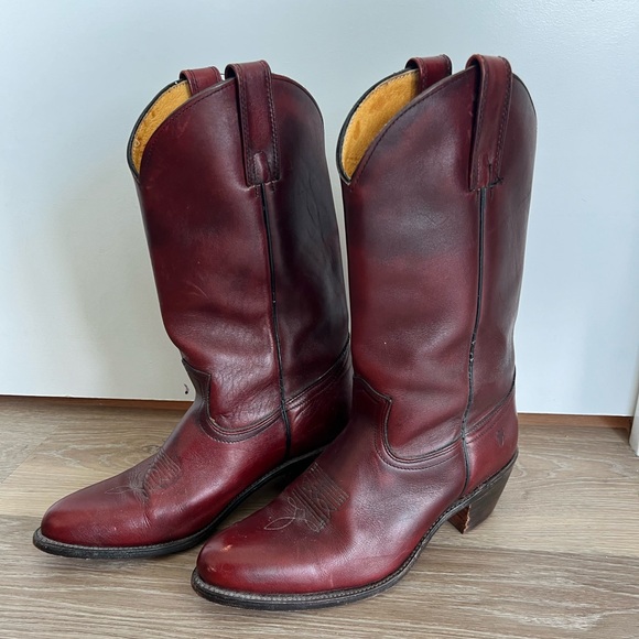 Frye Cowboy Western Boots Men's size 13 Brown Leather